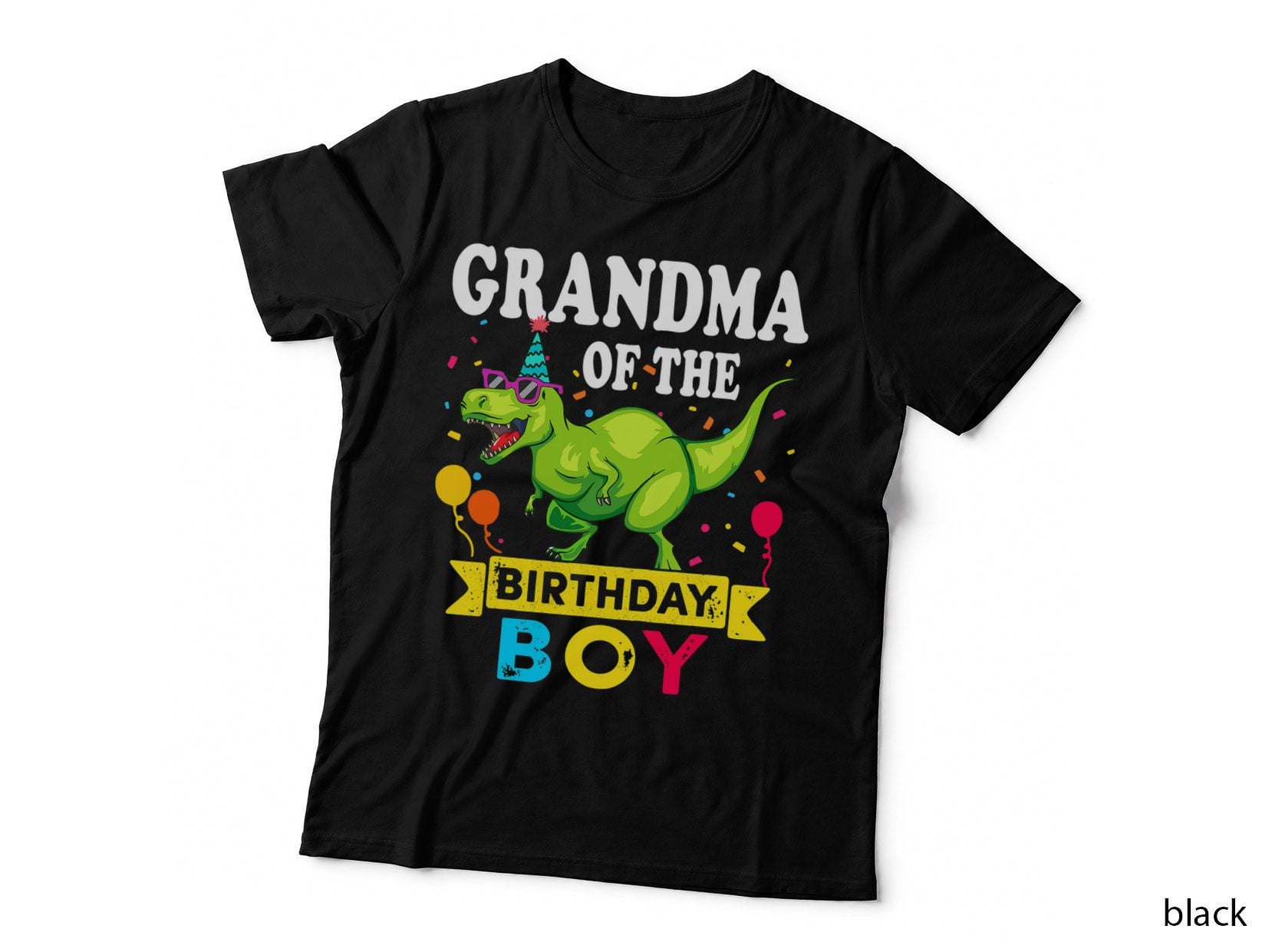 Grandma of the Birthday Boy T-Rex RAWR Dinosaur Birthday Boy T-Shirt