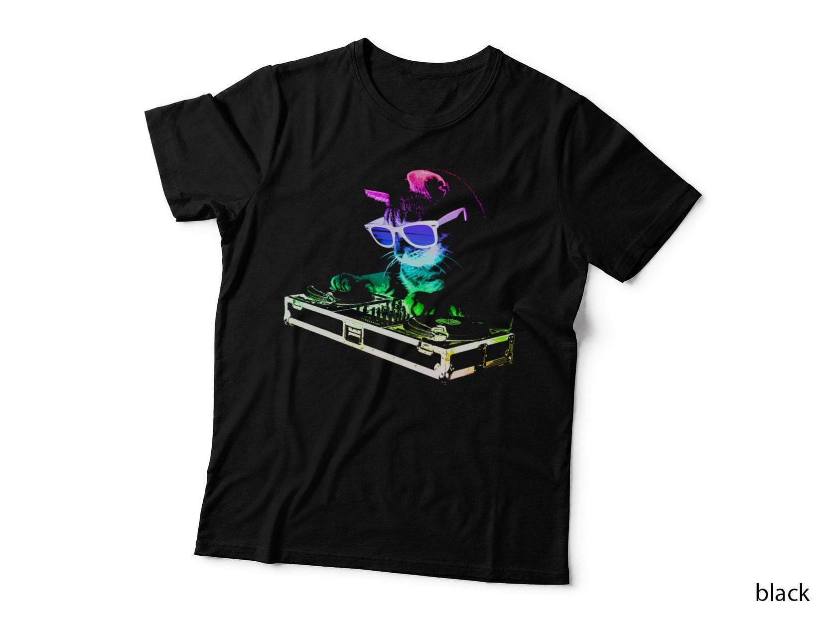 HOUSE CAT (Rainbow DJ Cat Kitty) T-Shirt