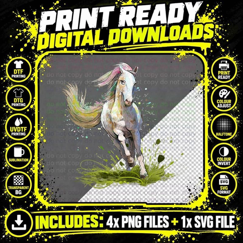 Horse Lover Shirt Girls Horseback Riding Equestrian Png SVG Digital Bundle