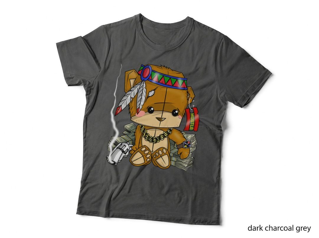 Hustle Clothing for Men Native American Bear Hustler Spirit T-Shirt