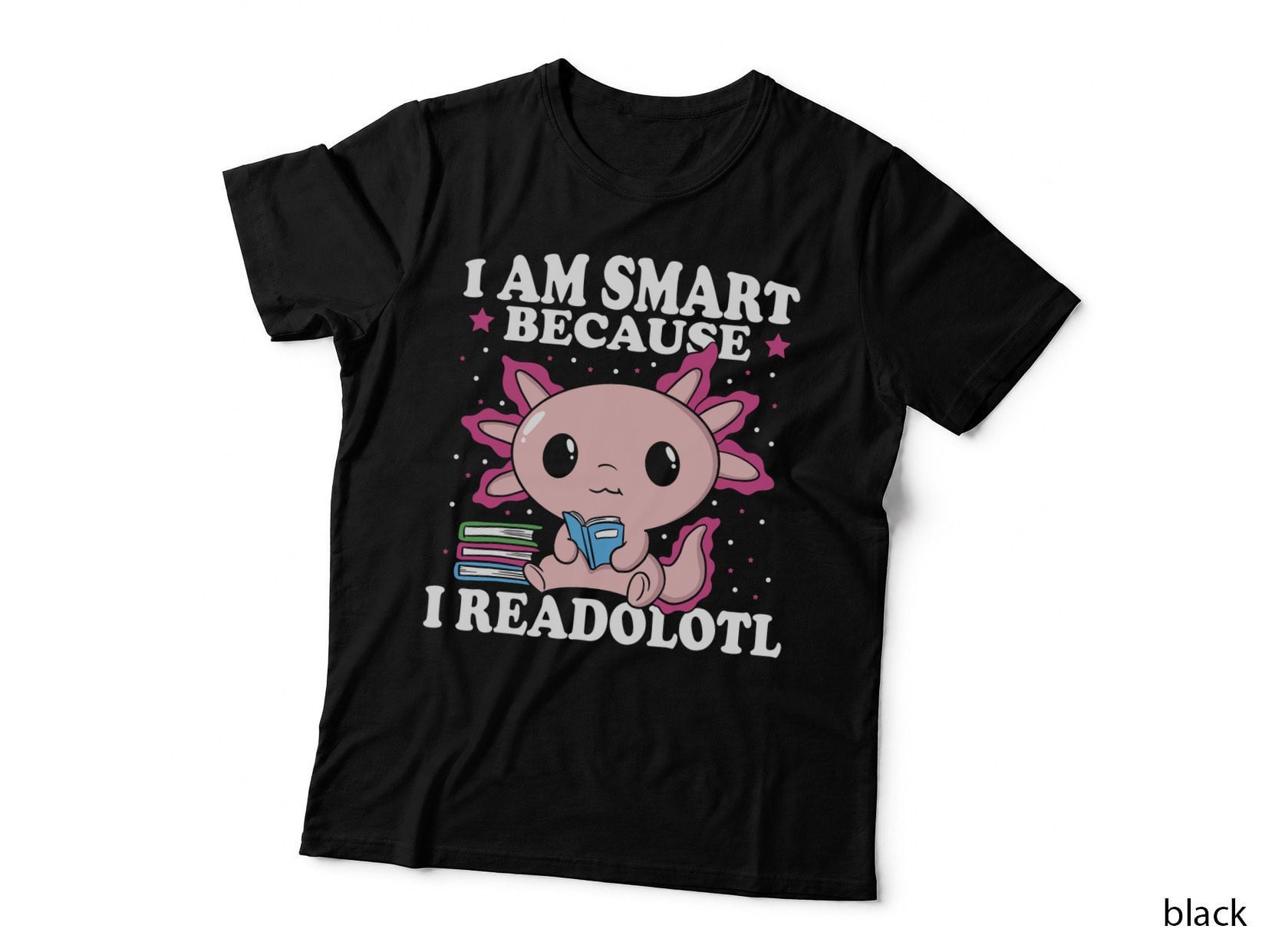 I Readolotl - Cute Book Reading School Kids Axolotl T-Shirt