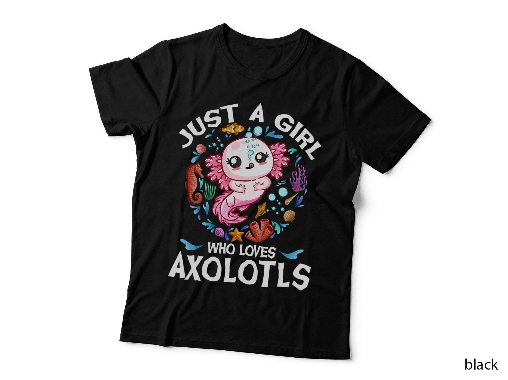 Just a Girl Who Loves Axolotls Cute Axolotl Lover Teen Girls T-Shirt