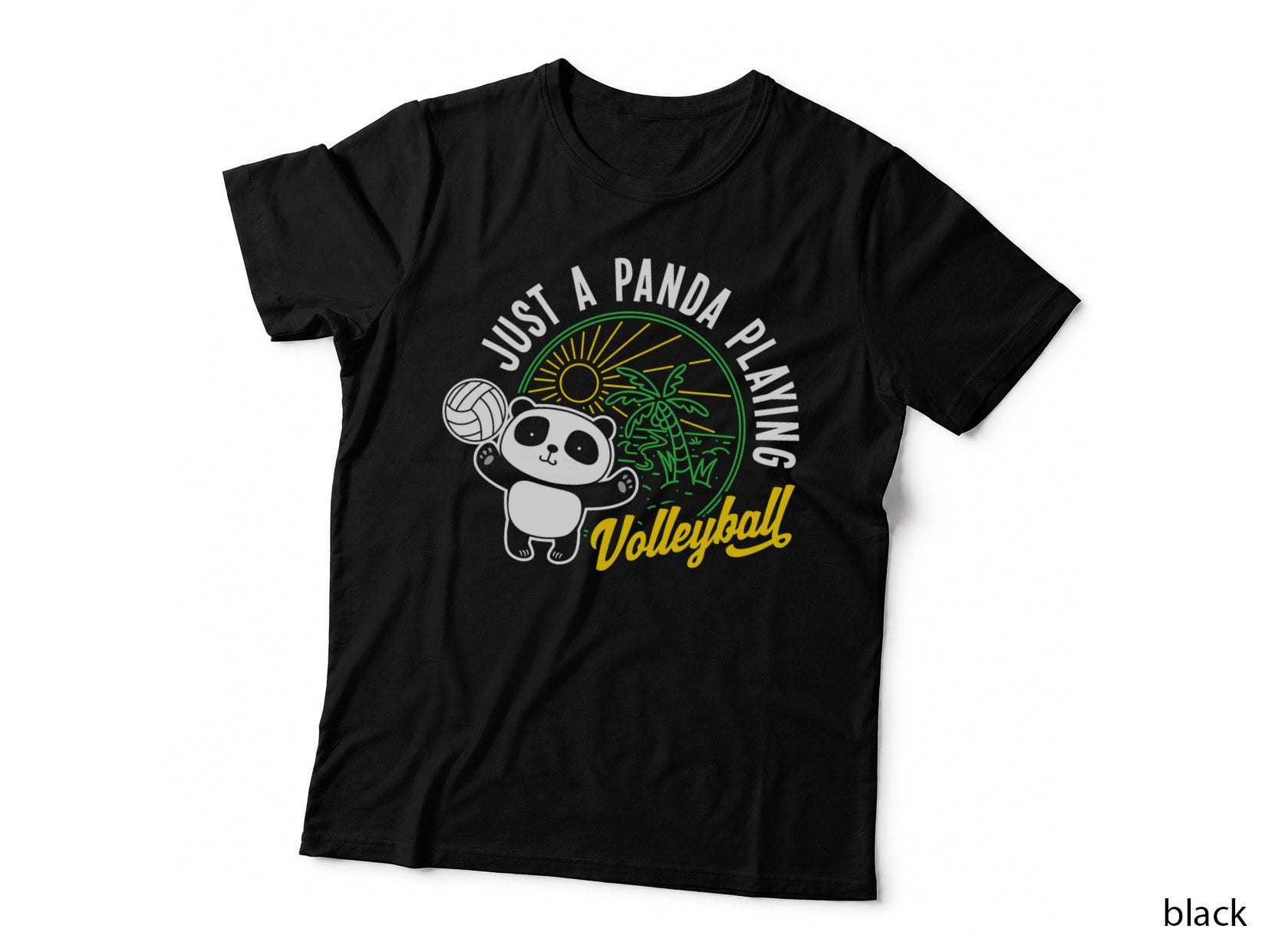 Just a Panda Playing Volleyball - Funny Animal Lover Gift T-Shirt