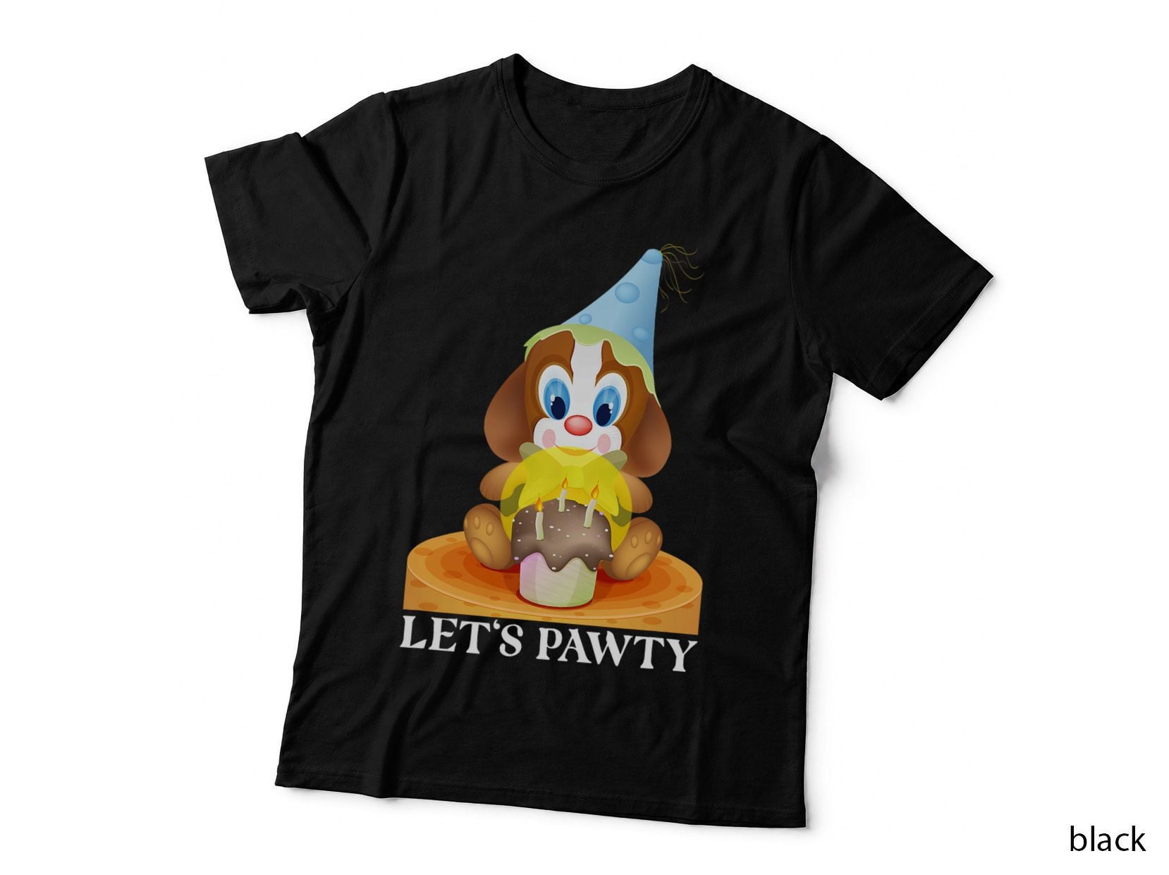 Lets Pawty Shirt Puppy Dog Lover Themed Party Kids Birthday T-Shirt