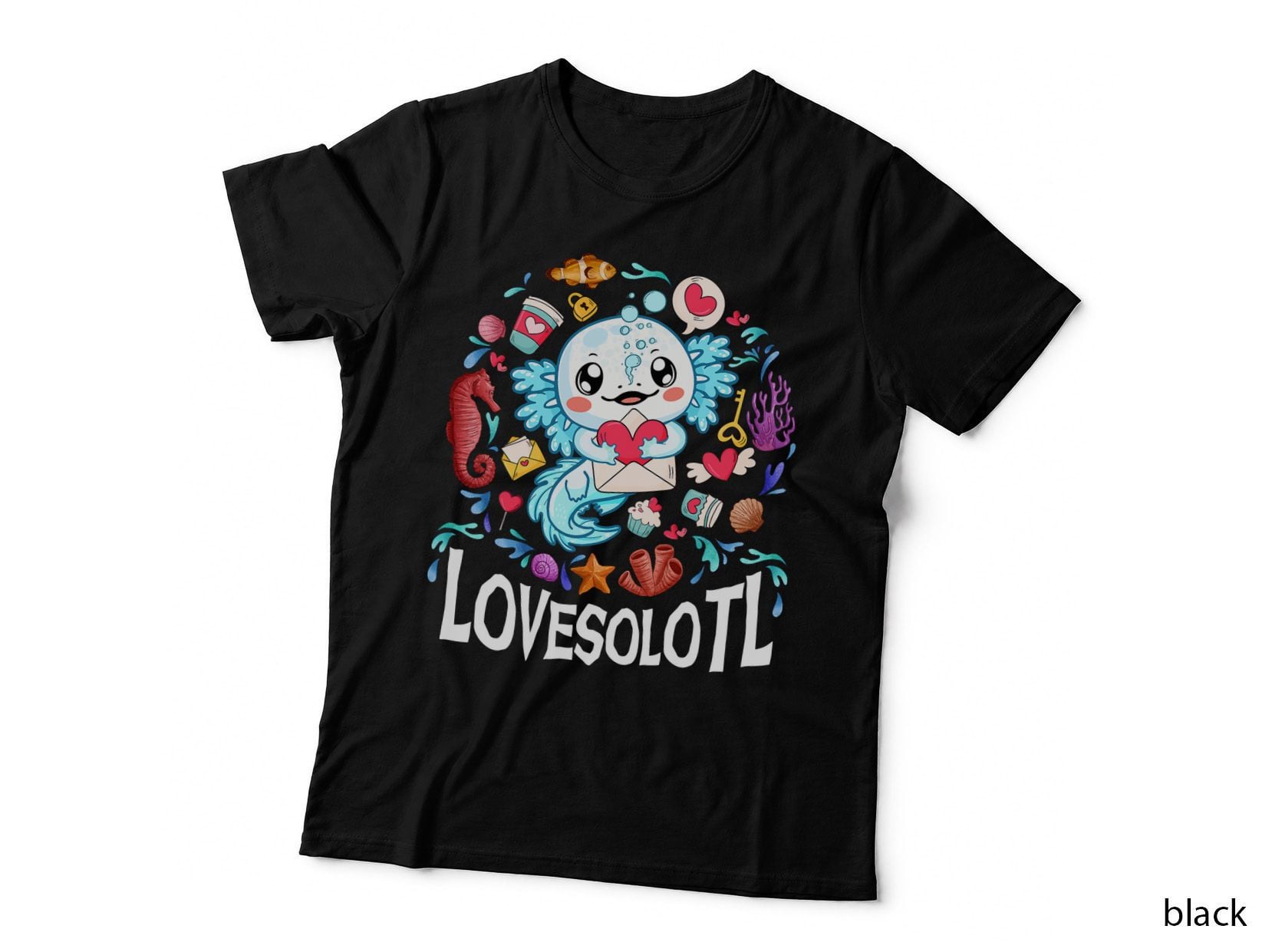 Lovesolotl Love Axolotl Cute Axolotl Lover Heart Matching T-Shirt