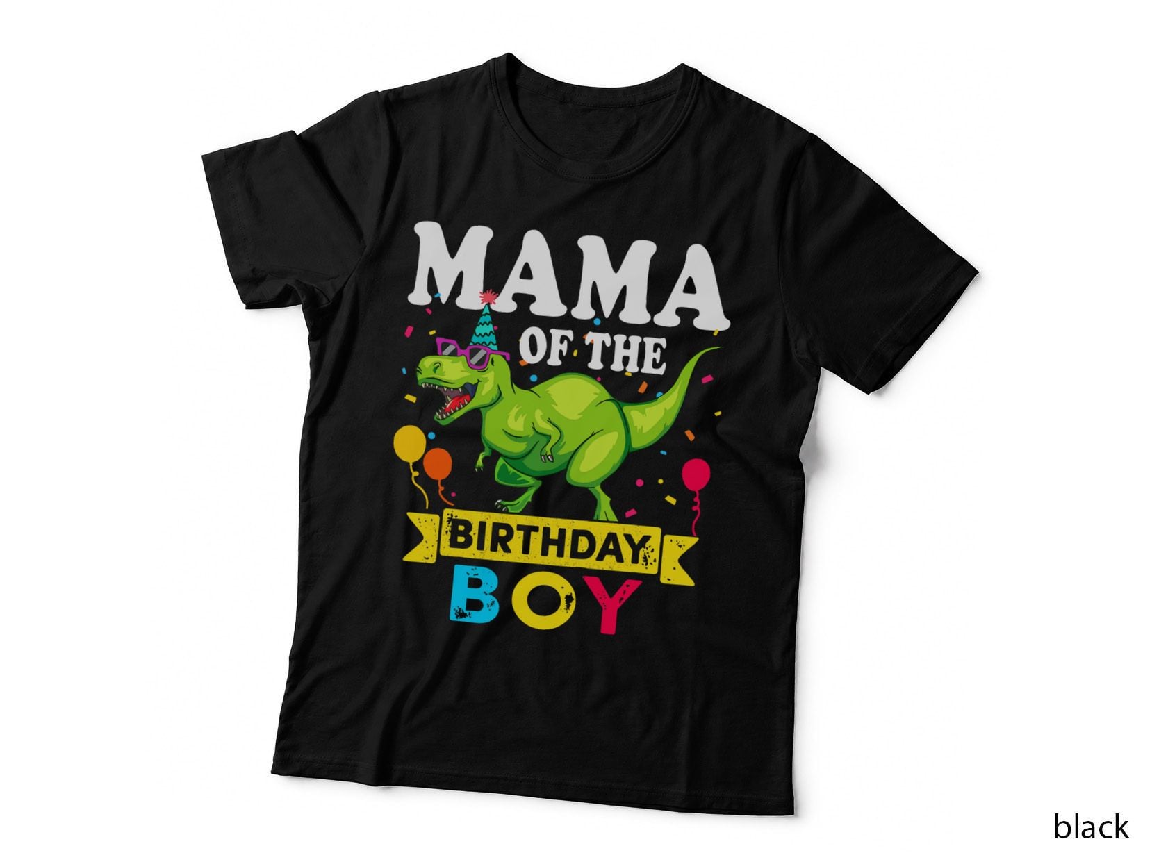 Mama of the Birthday Boy T-Rex RAWR Dinosaur Birthday Boy T-Shirt