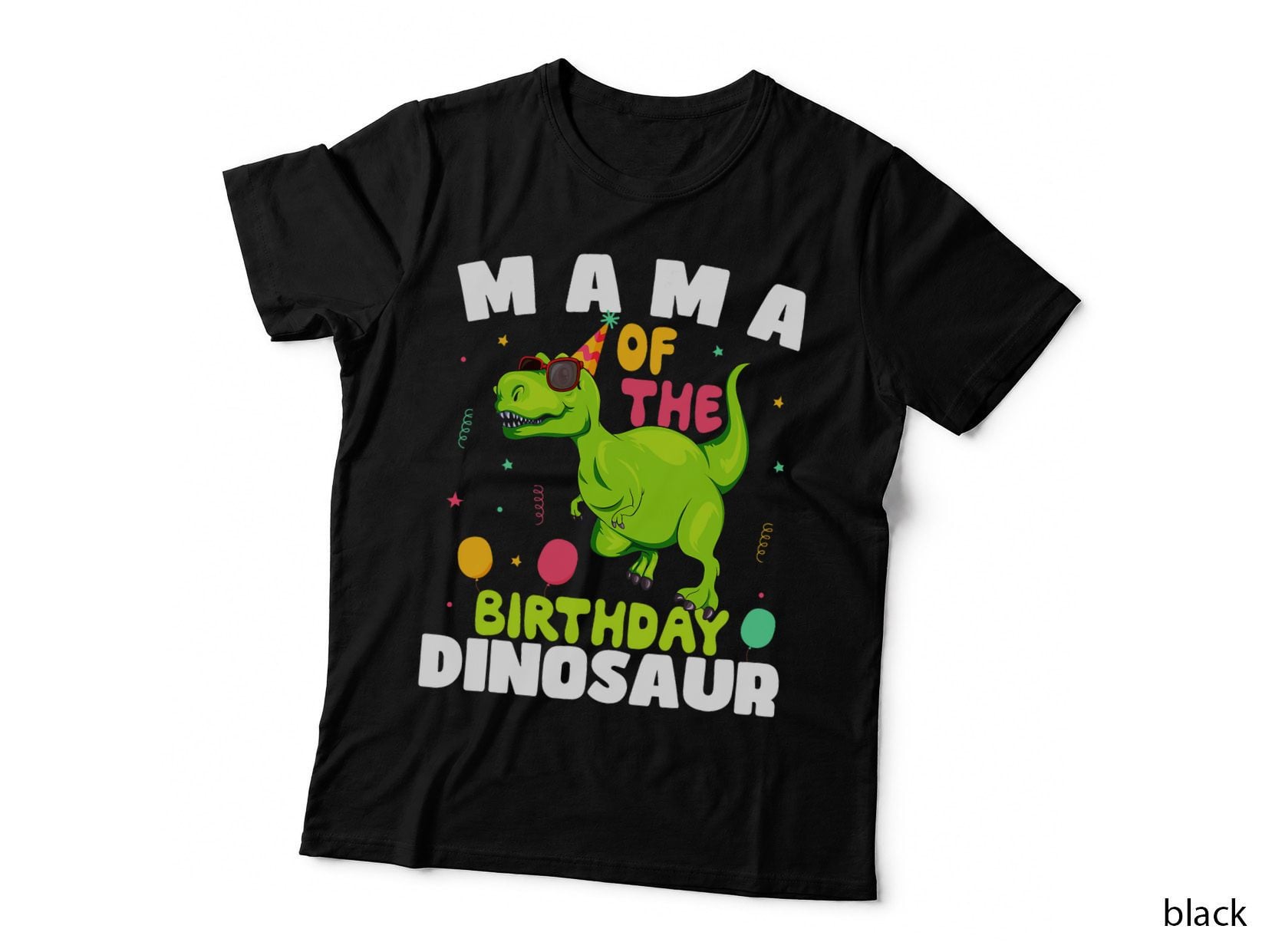 Mama of the Birthday Dinosaur T-Rex Boy Matching Family T-Shirt
