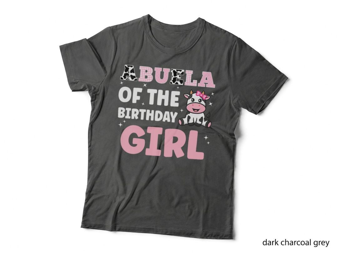 Matching Farm Cow Birthday Abuela of the Birthday Girl T-Shirt
