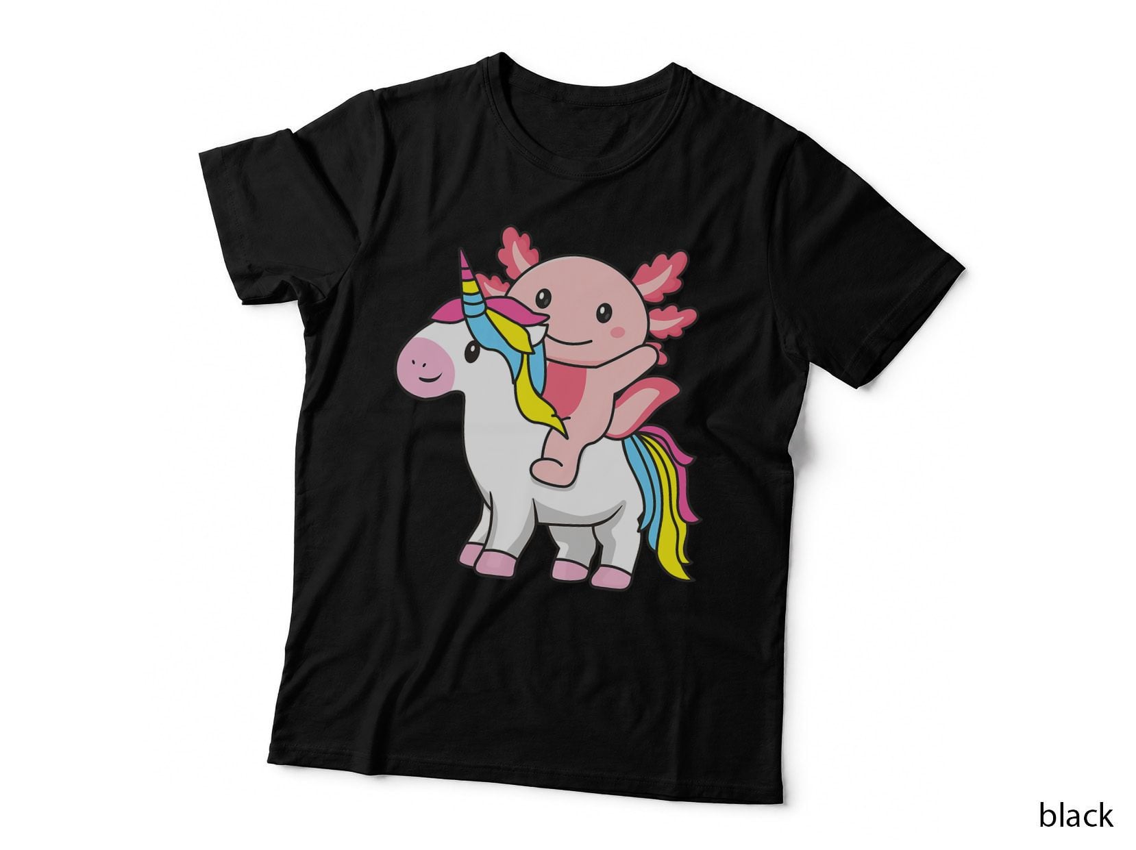 Pansexual Flag Pride Lgbtq Axolotl on Unicorn Pride T-Shirt