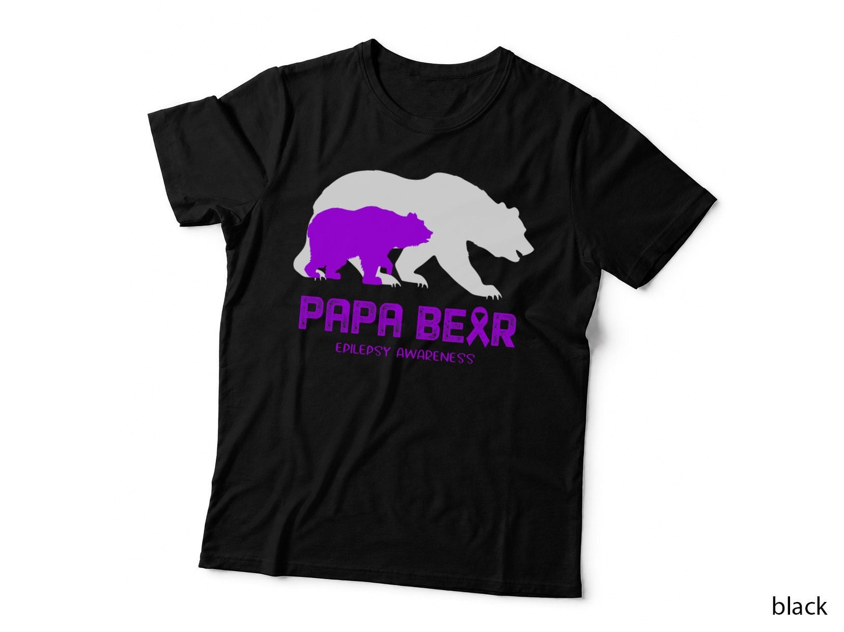 Papa Bear Support Epilepsy Awareness T-Shirt