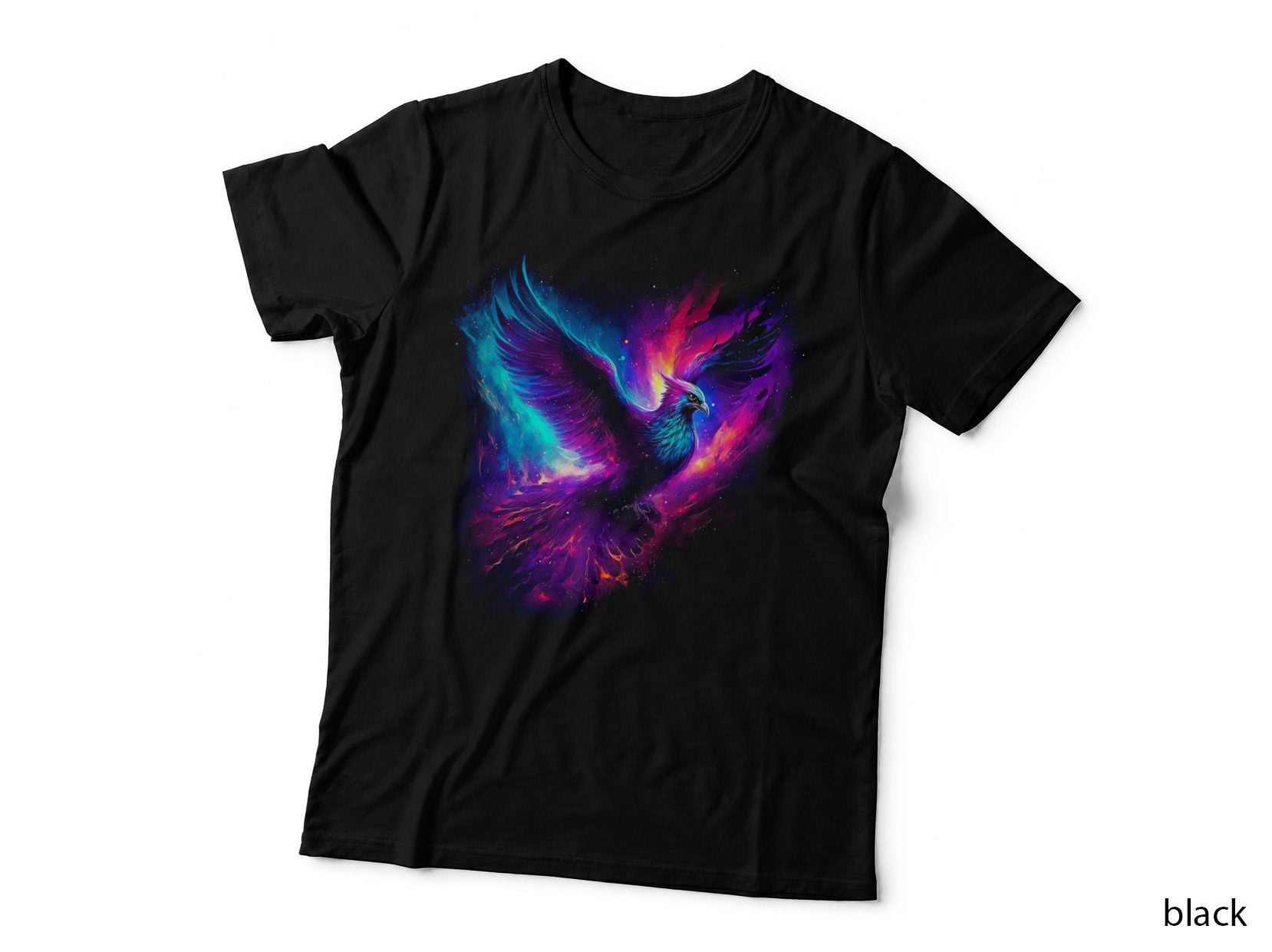 Phoenix Rising T-Shirt, Fantasy Art Print, Bird Lover Apparel