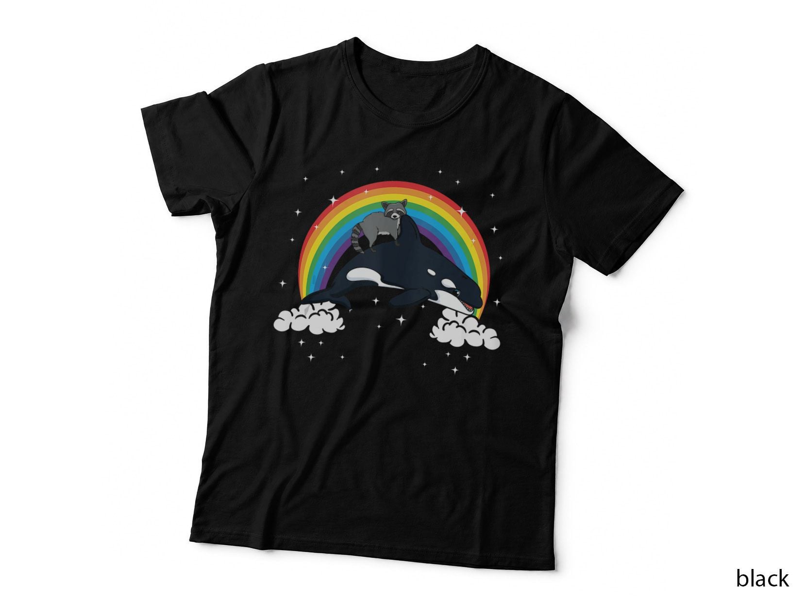 Raccoon Raccoons Trash Panda Orca Whale Killer Funny T-Shirt, Funny Tee