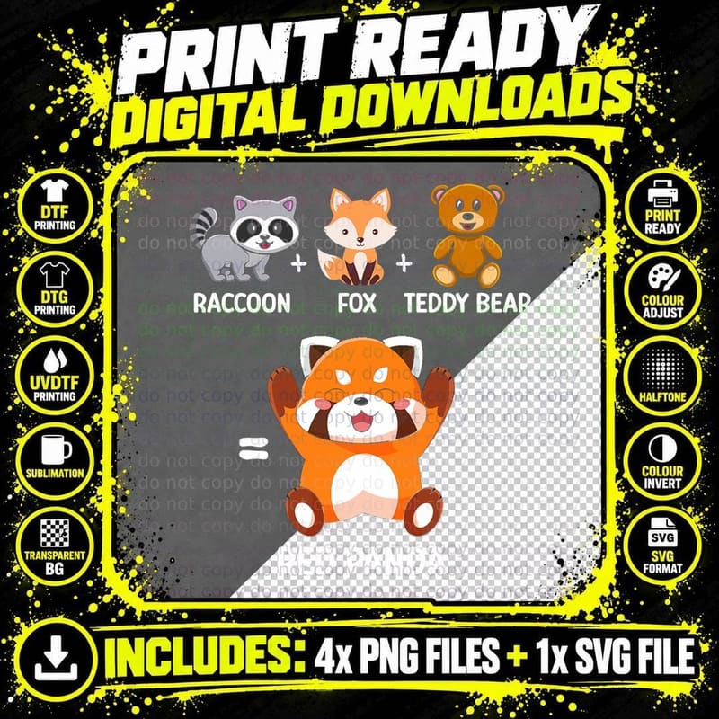 Red Pandas Funny Red Panda Lover Toddler T-Shirt Png SVG Digital Bundle