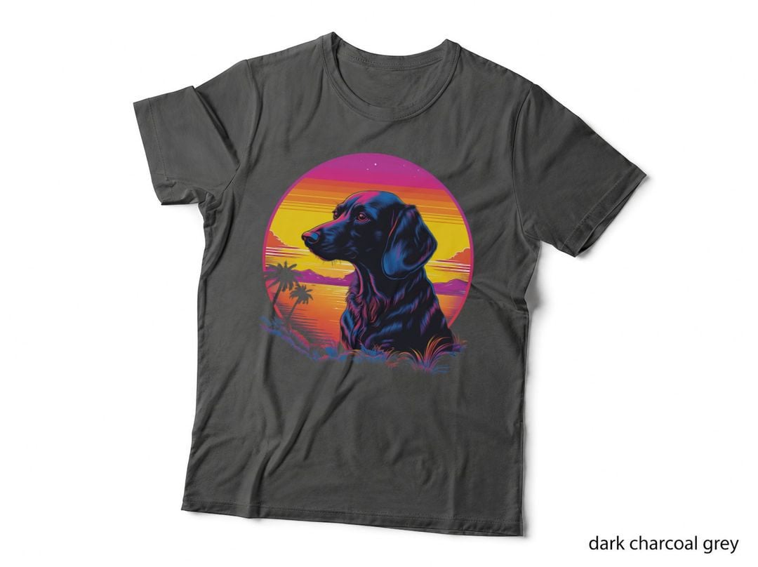 Retro Sunset Weiner Dachshund Dog T-Shirt