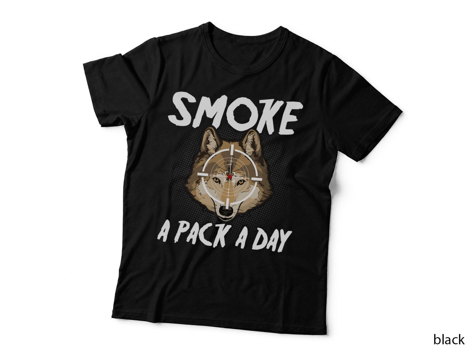 Smoke a Pack a Day - Funny Wolf Wolves Hunter Hunting T-Shirt