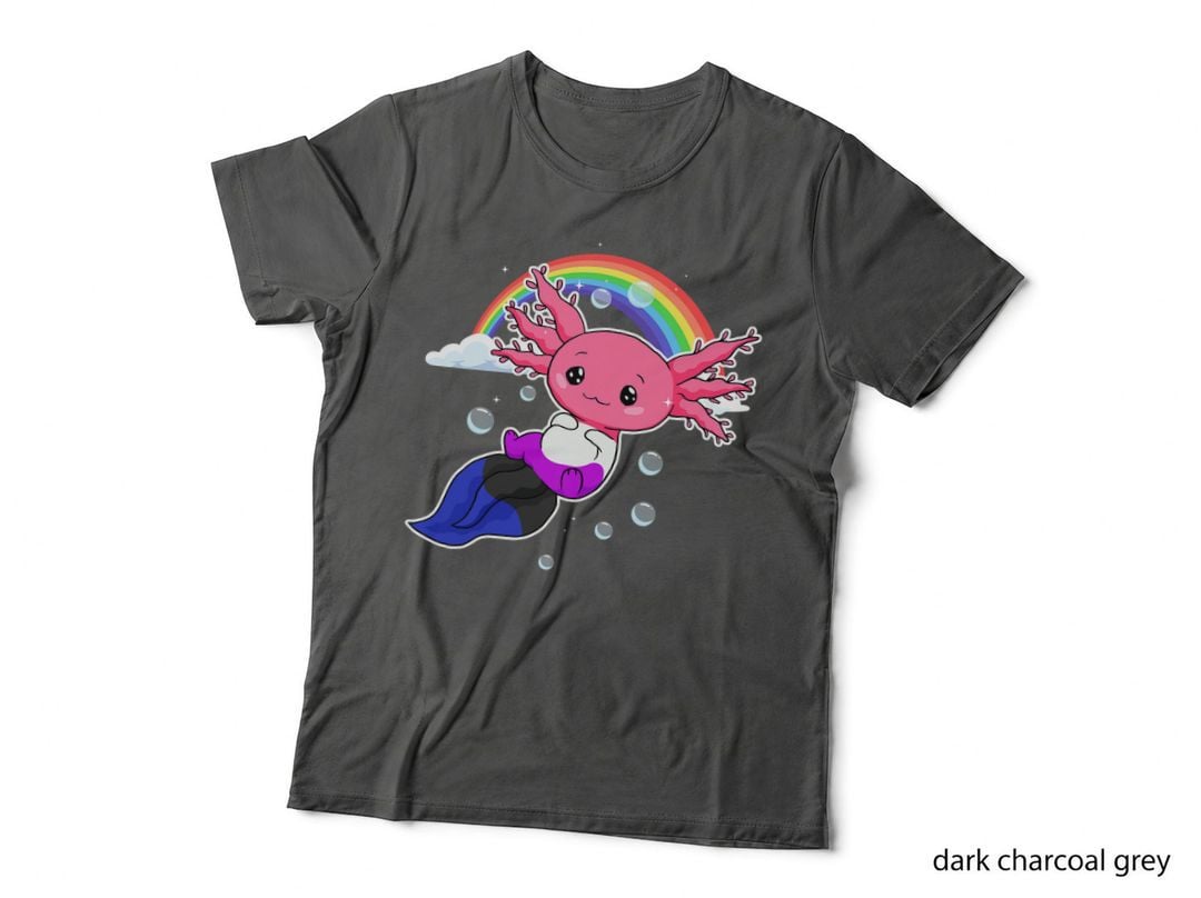 Subtle Genderfluid Pride Flag Gender Queer Axolotl LGBTQ T-Shirt