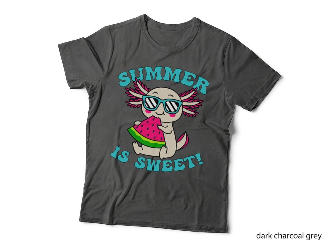 Summer Is Sweet Watermelon Cute Axolotl Lover T-Shirt