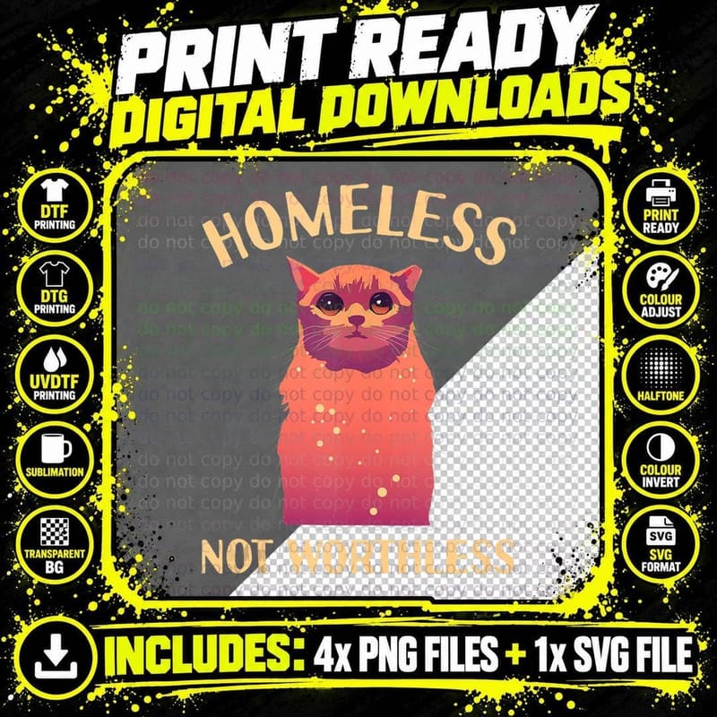 TNR Trap Neuter Release Feral Cat T-Shirt, Lover Tee Png SVG Digital Bundle