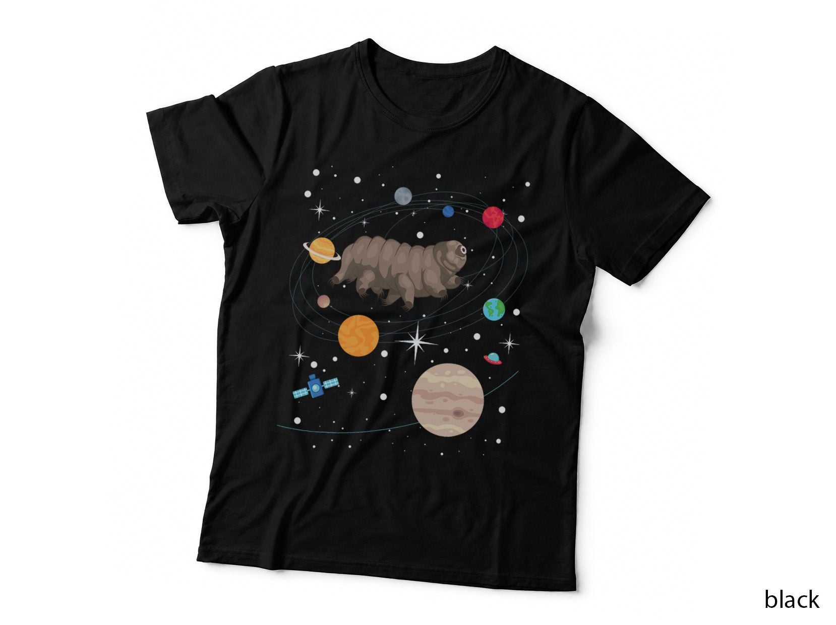 Tardigrade in Space - Water Bear Microbiology Moss Piglet T-Shirt