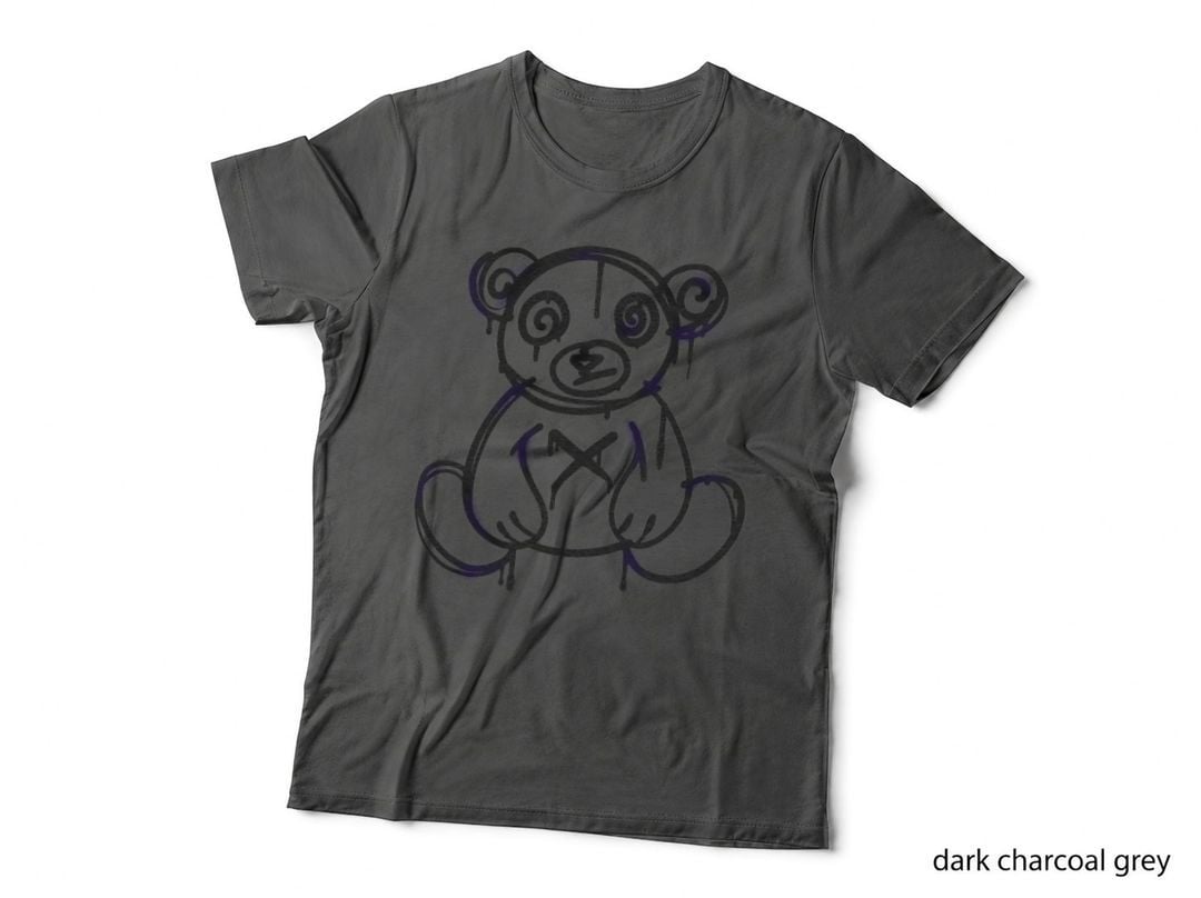Teddy Drip Spray Painted Bear Graffiti T-Shirt