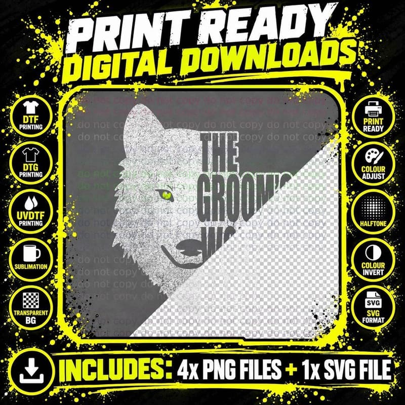 The Groom's Wolf Pack! Bachelor Party Gifts for Png SVG Digital Bundle