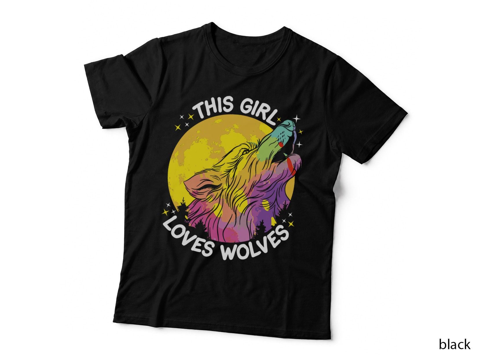 This Girl Loves Wolves Wolf T-Shirt