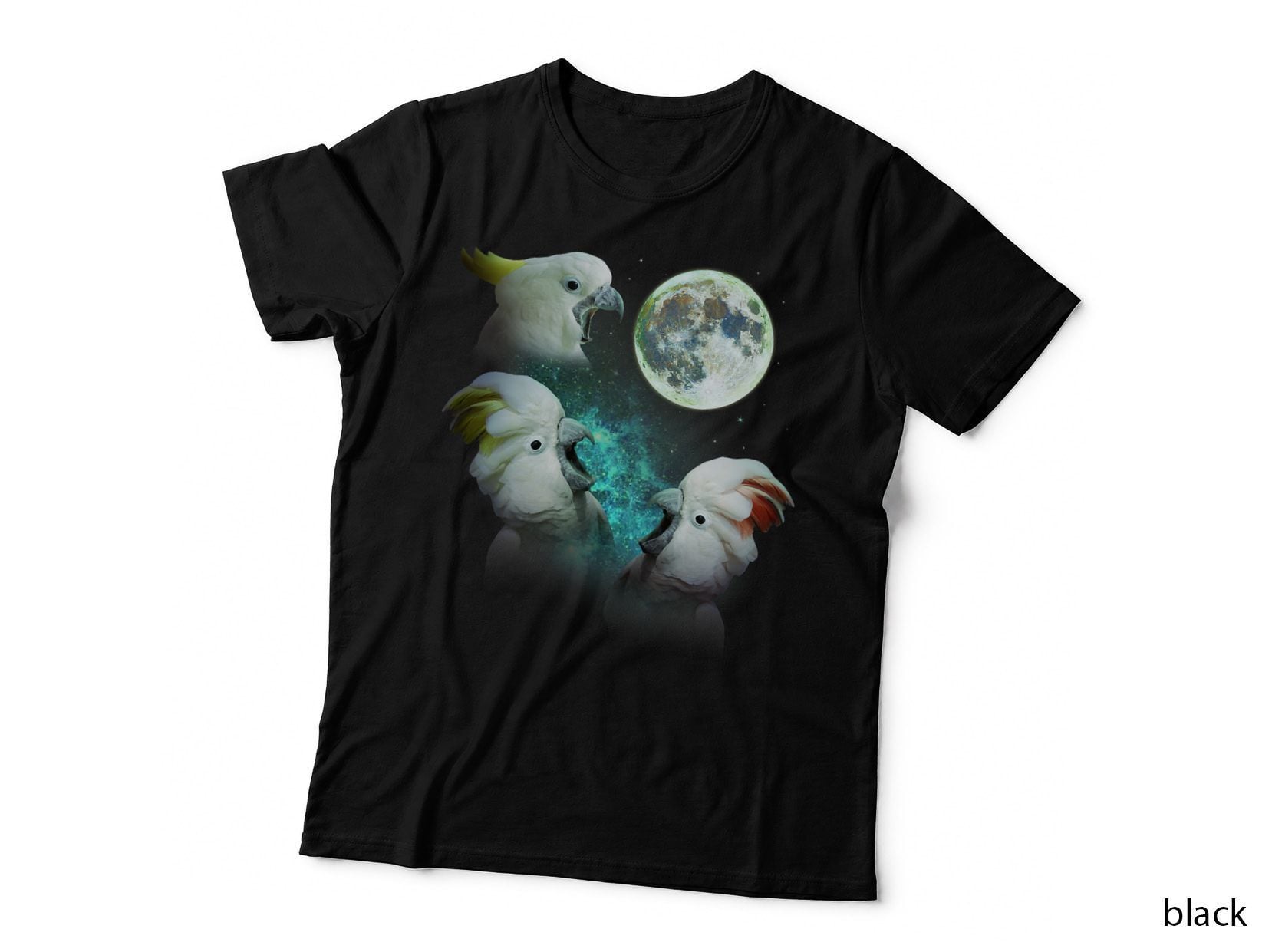 Three Cockatoos Howl at Moon 3 Wolf - Wolves Parody T-Shirt