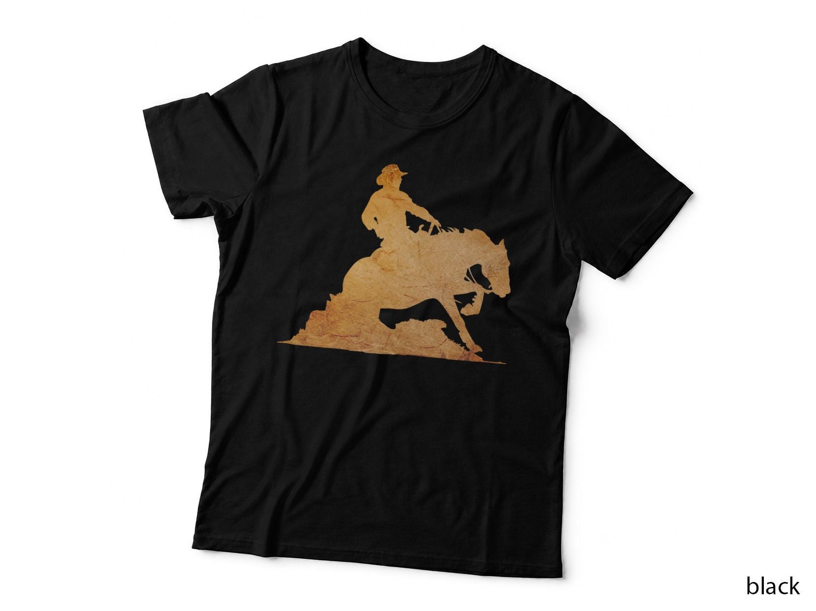 Western Rider Reining Quarter Horse Sliding Stop T-Shirt