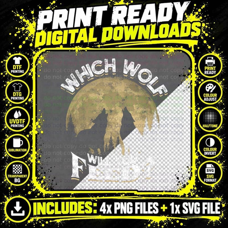 Which Wolf Will You Feed - Wolf T-Shirt Png SVG Digital Bundle
