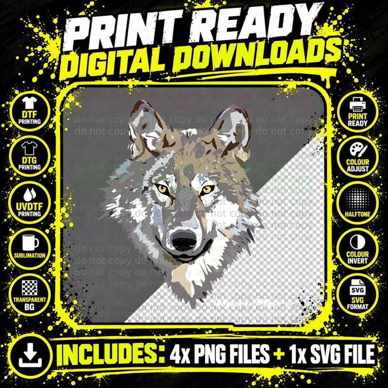 Wolf Hoodie for Women Men - Wolves Hooded Sweatshirt Png SVG Digital Bundle