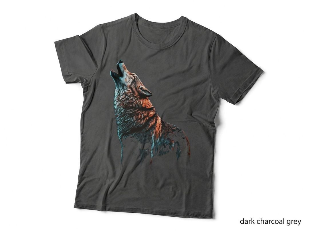 Wolf Howls Animal Print Animal Lovers Wolf T-Shirt
