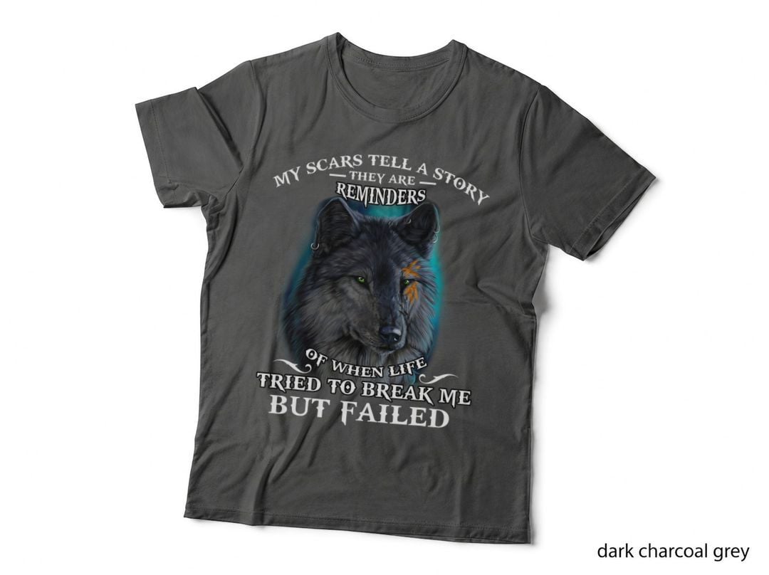 Wolf Lover Tee My Scar Tell a Story T-Shirt