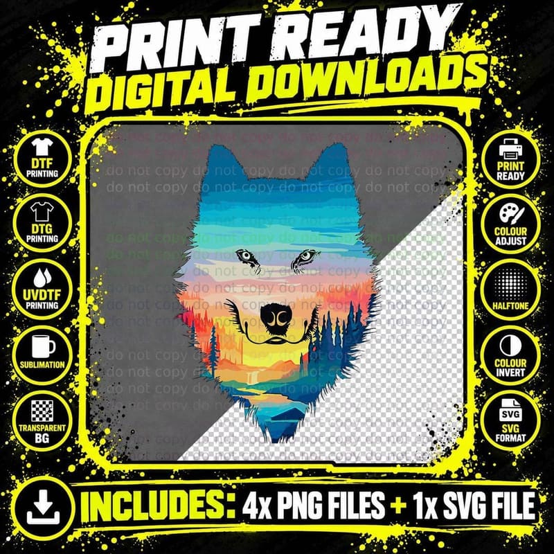 Wolf Will Survive Wolves Lovers Design One for Wolf Png SVG Digital Bundle