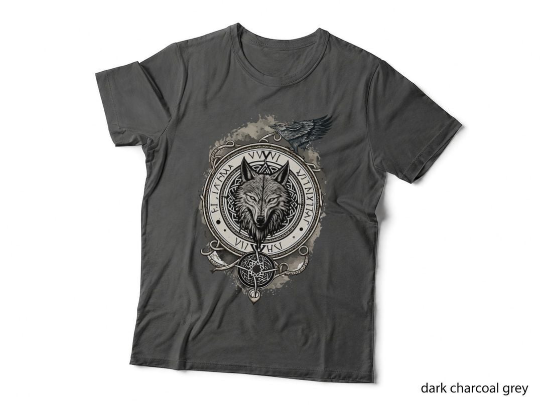 Wolf of Odin Raven Viking Nordic Compass Vikings Themed T-Shirt