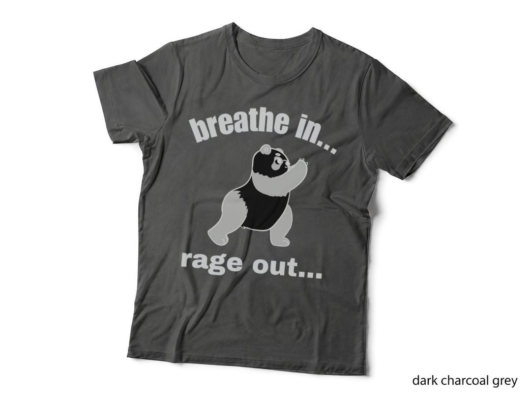 Yoga Breathe in Rage Out Funny Yoga Panda Workout T-Shirt