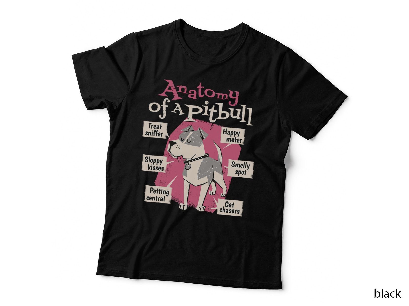 Anatomy of a Pitbull Dog and Cute Pitbull Dogs Owner T-Shirt