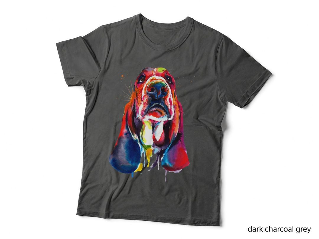 Basset Hound Artistic Funny Dog Cute Sweet Gift Birthday T-Shirt