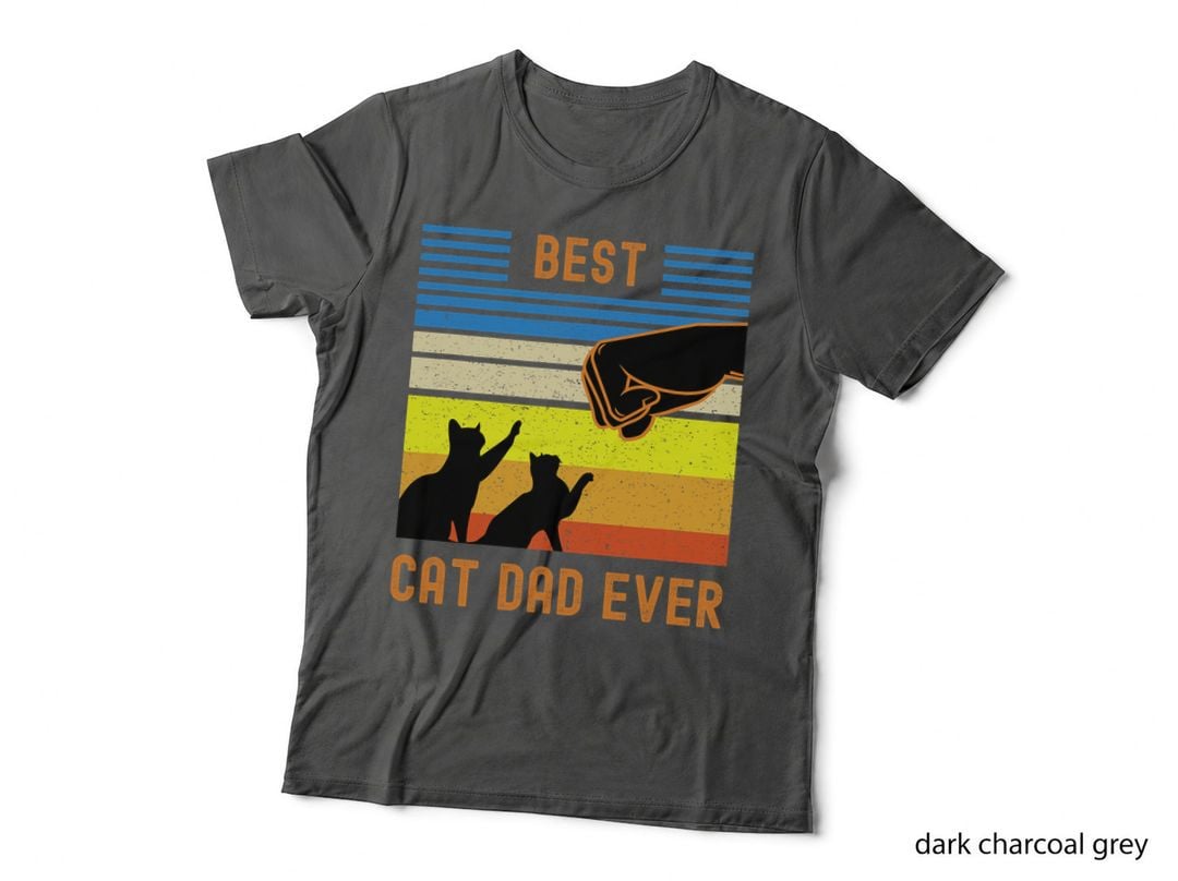 Best Cat Dad Ever Fist Bump for Fur Daddies T-Shirt