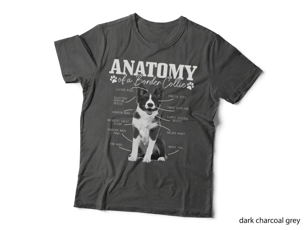 Border Collie Anatomy Funny Cute Dog Border Collie Mom Dad T-Shirt