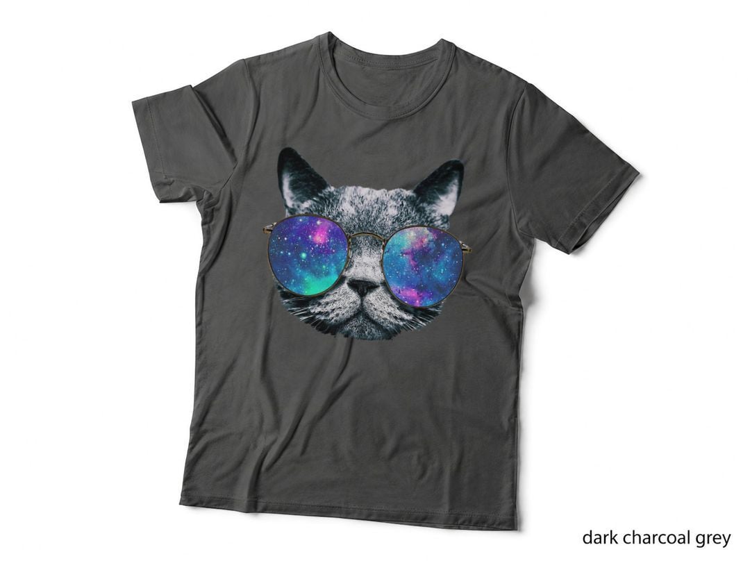 Cat Space Glasses Shirt Astronaut Cat Meme Round Glasses Tee