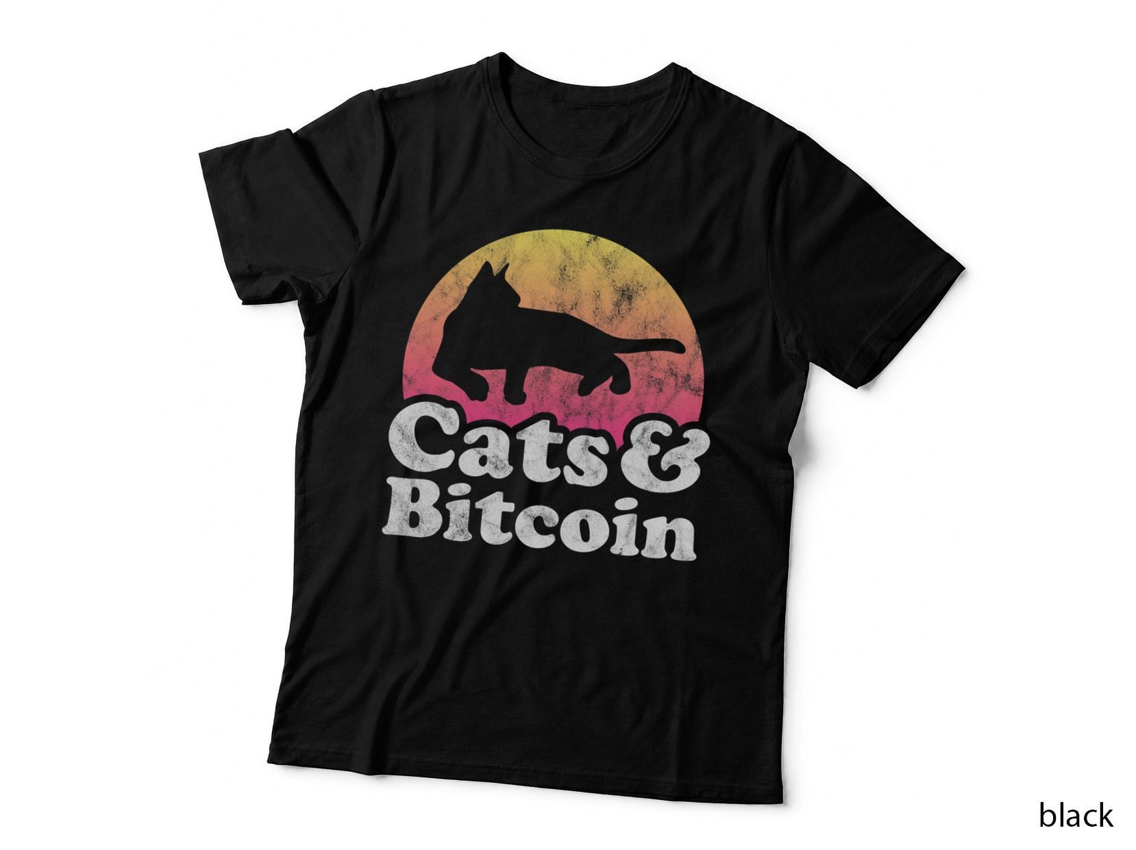 Cats and Bitcoin Men's or Cat and Crypto T-Shirt