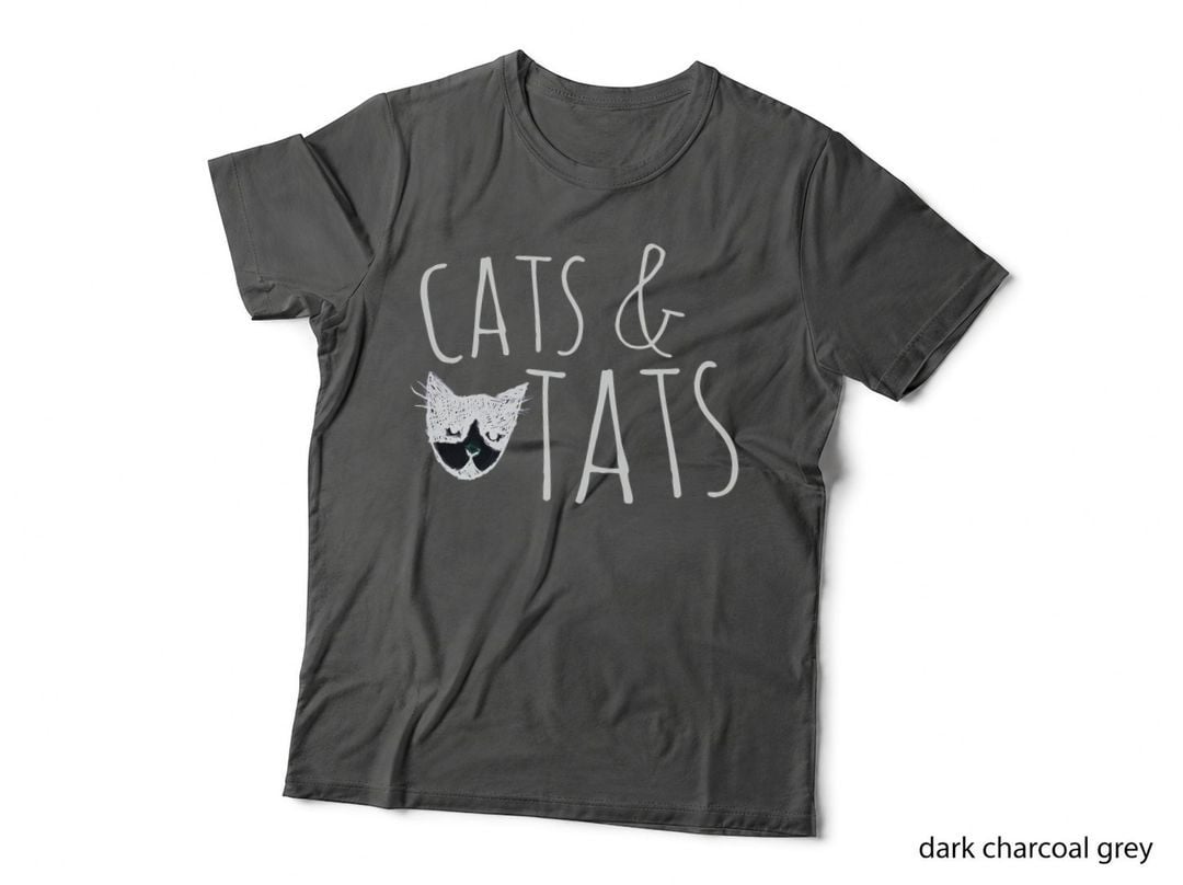 Cats and Tats T-Shirt Cat Tattoo Lover Tee Shirt Cats & Tats