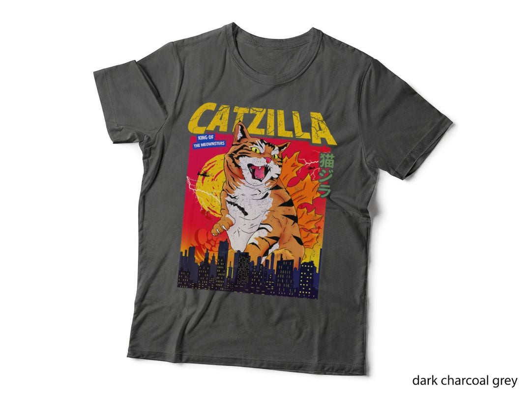 Catzilla Shirt Catzilla King of the Meownsters Japanese Cat T-Shirt