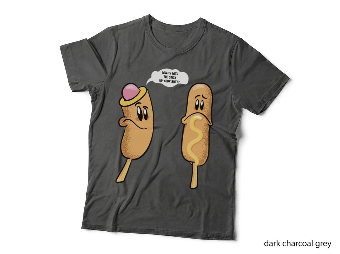 Corny Food Hot Dog Lover Corndog Man Funny Corn Dog T-Shirt