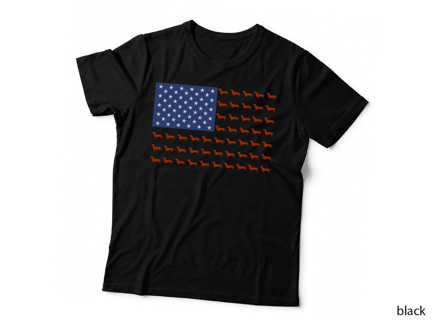 Dachshund US FLAG, Dachshund Wiener Dog, Funny Dachshund T-Shirt