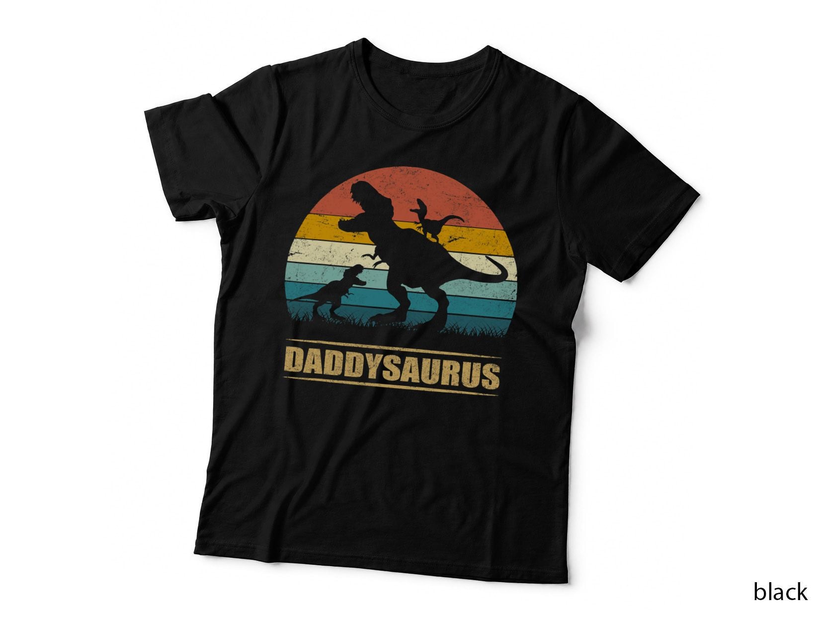 Daddy Dinosaur Daddysaurus 2 Kids Father's Day Gift for Dad T-Shirt
