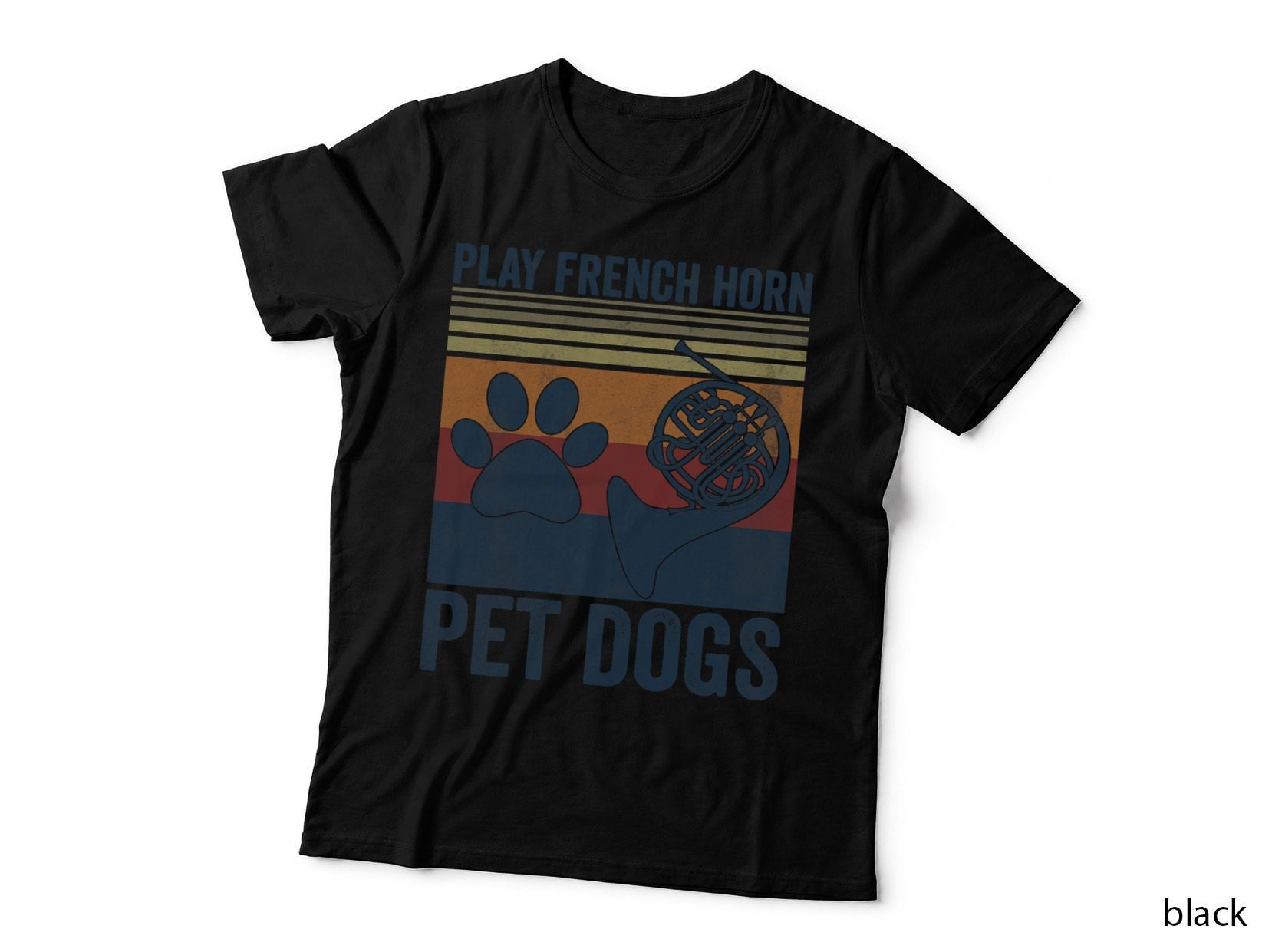 Dog Lover and French Horn Player - Pet Dogs Play French Horn T-Shirt