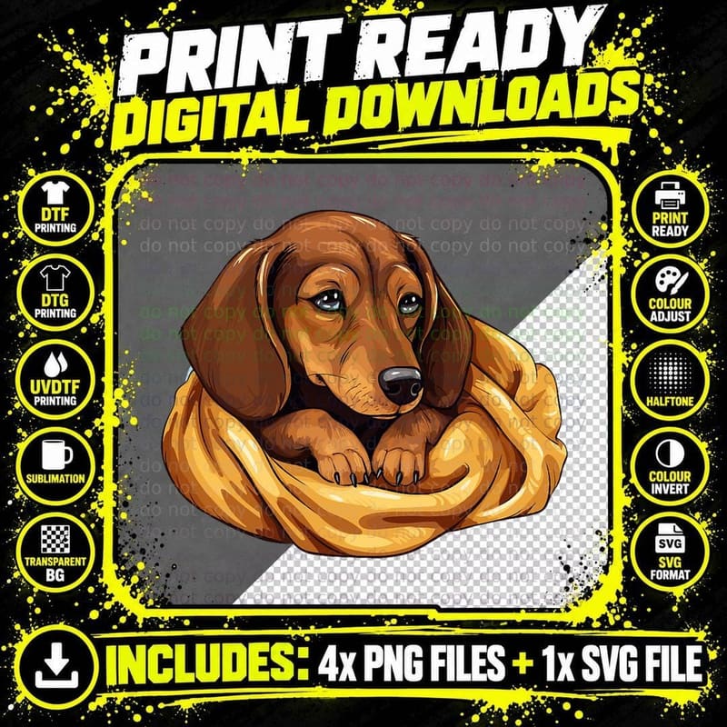 Dog Owner Official Favorite Dachshund Sleep T-Shirt Png SVG Digital Bundle