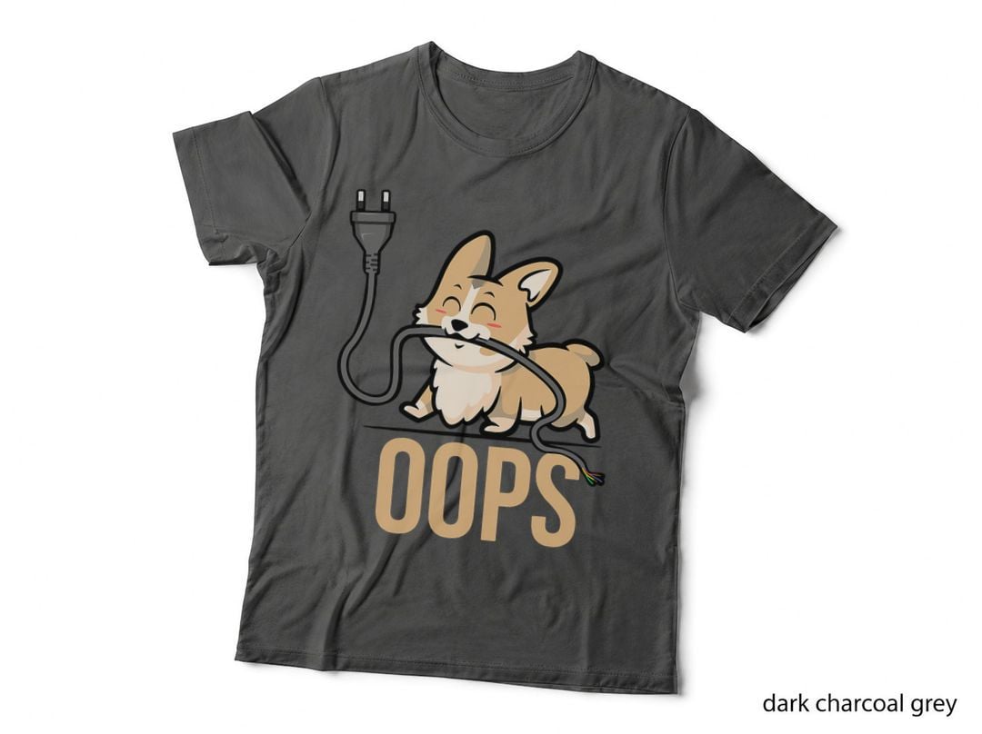 Funny Dog Lover T-Shirt Corgi Carying Wire for Men and Women T-Shirt