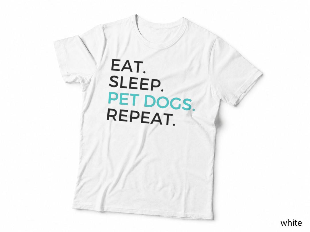 Funny Eat Sleep Pet Dogs Repeat Dog Lovers T-Shirt